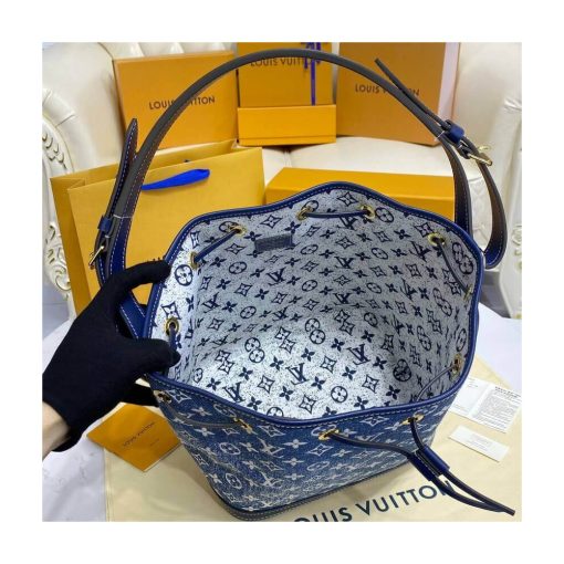 Louis Vuitton Denim Jacquard Textil Petit Noe M59606 - Image 12