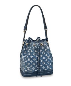 Louis Vuitton Denim Jacquard Textil Petit Noe M59606