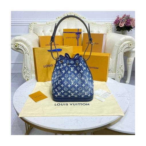 Louis Vuitton Denim Jacquard Textil Petit Noe M59606 - Image 5