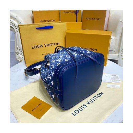 Louis Vuitton Denim Jacquard Textil Petit Noe M59606 - Image 6