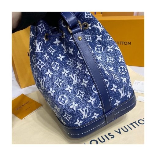 Louis Vuitton Denim Jacquard Textil Petit Noe M59606 - Image 7