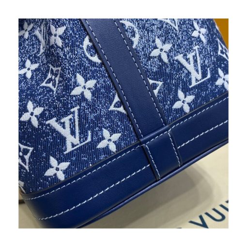 Louis Vuitton Denim Jacquard Textil Petit Noe M59606 - Image 8