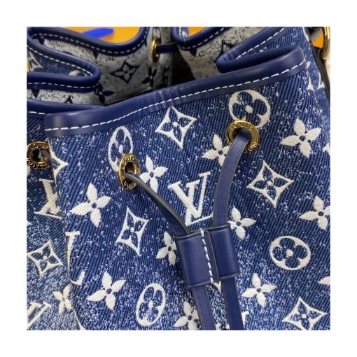 Louis Vuitton Denim Jacquard Textil Petit Noe M59606 - Image 9