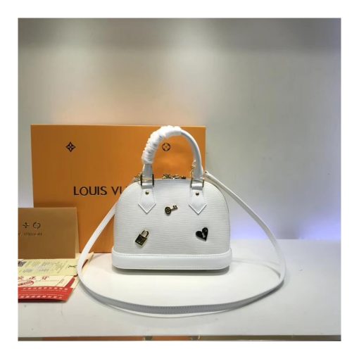 Louis Vuitton Epi Leather Alma BB M52884 M52885 White - Image 2