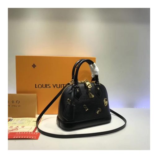 Louis Vuitton Epi Leather Alma BB M52884 M52885 Black - Image 3