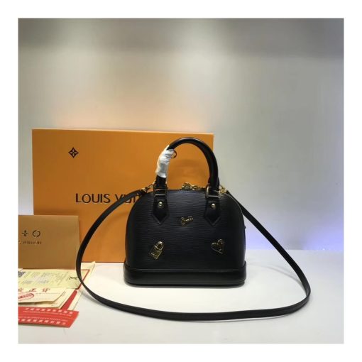 Louis Vuitton Epi Leather Alma BB M52884 M52885 Black - Image 4