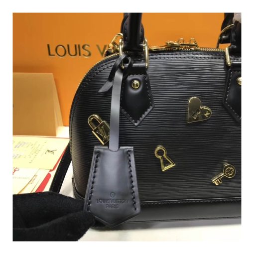 Louis Vuitton Epi Leather Alma BB M52884 M52885 Black - Image 5