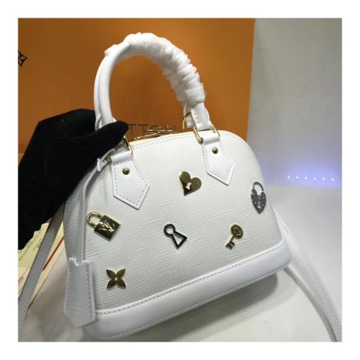 Louis Vuitton Epi Leather Alma BB M52884 M52885 White - Image 3