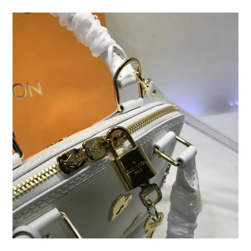 Louis Vuitton Epi Leather Alma BB M52884 M52885 White - Image 5