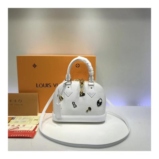 Louis Vuitton Epi Leather Alma BB M52884 M52885 White