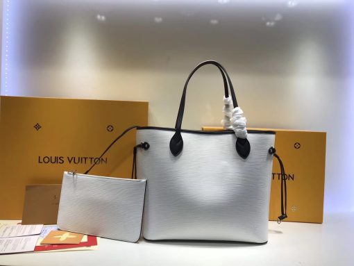 Louis Vuitton Epi Leather Neverfull MM M41159 M40885 White - Image 2