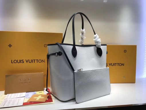 Louis Vuitton Epi Leather Neverfull MM M41159 M40885 White - Image 3