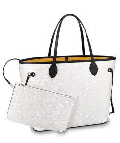 Louis Vuitton Epi Leather Neverfull MM M41159 M40885 White