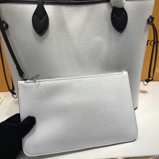 Louis Vuitton Epi Leather Neverfull MM M41159 M40885 White - Image 4