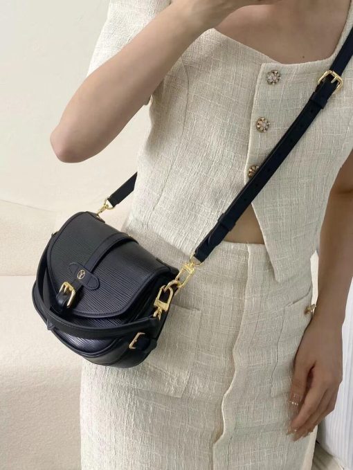 Louis Vuitton Epi Leather Saumur BB Bag M23469 Black - Image 2