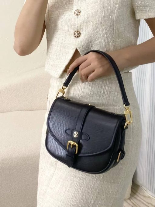 Louis Vuitton Epi Leather Saumur BB Bag M23469 Black - Image 4