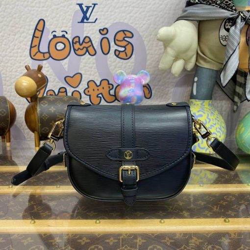 Louis Vuitton Epi Leather Saumur BB Bag M23469 Black - Image 5
