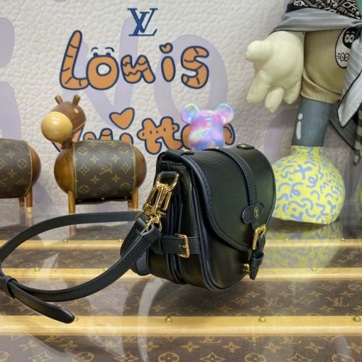 Louis Vuitton Epi Leather Saumur BB Bag M23469 Black - Image 7