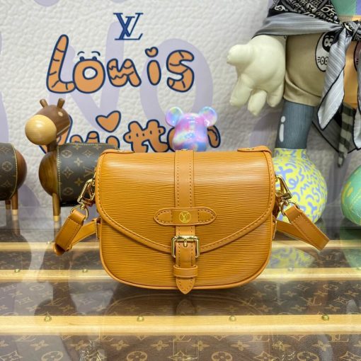 Louis Vuitton Epi Leather Saumur BB Bag M23471 Safran Brown - Image 2