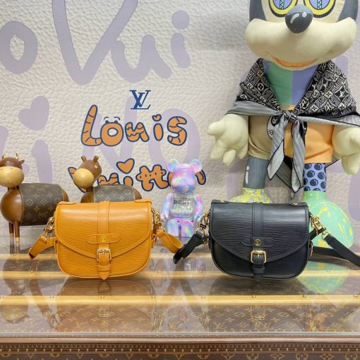Louis Vuitton Epi Leather Saumur BB Bag M23471 Safran Brown - Image 11
