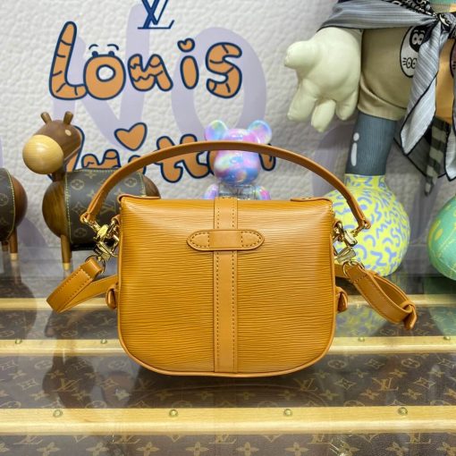 Louis Vuitton Epi Leather Saumur BB Bag M23471 Safran Brown - Image 3