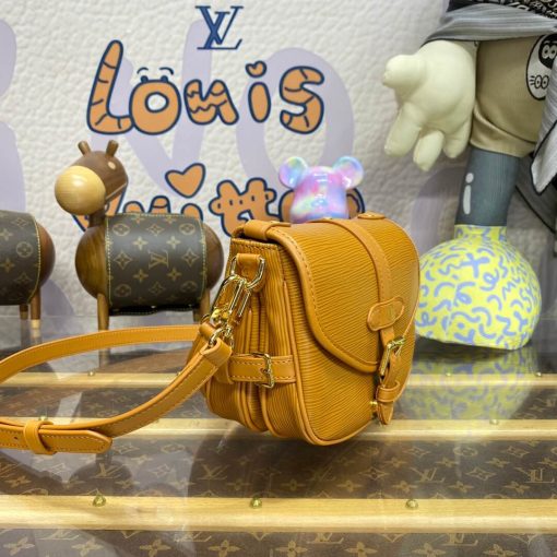 Louis Vuitton Epi Leather Saumur BB Bag M23471 Safran Brown - Image 4