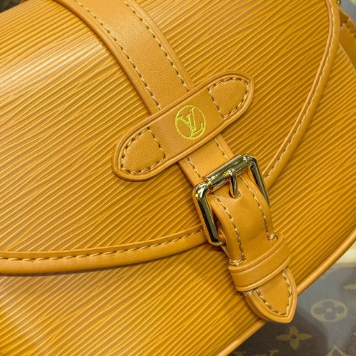 Louis Vuitton Epi Leather Saumur BB Bag M23471 Safran Brown - Image 6