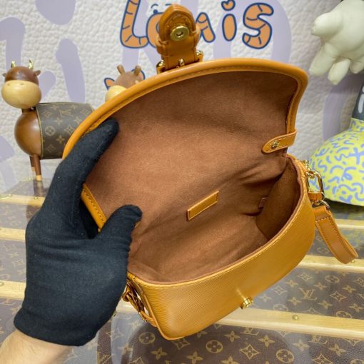 Louis Vuitton Epi Leather Saumur BB Bag M23471 Safran Brown - Image 10