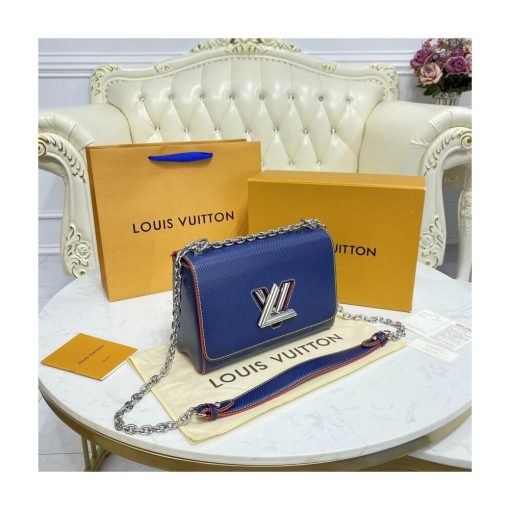 Louis Vuitton Epi Leather Twist MM M50282 Navy Blue/Red - Image 4