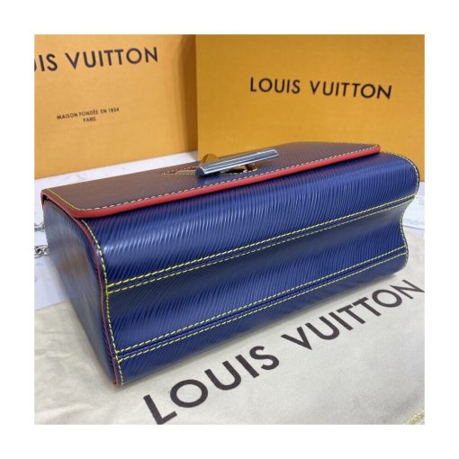 Louis Vuitton Epi Leather Twist MM M50282 Navy Blue/Red - Image 6