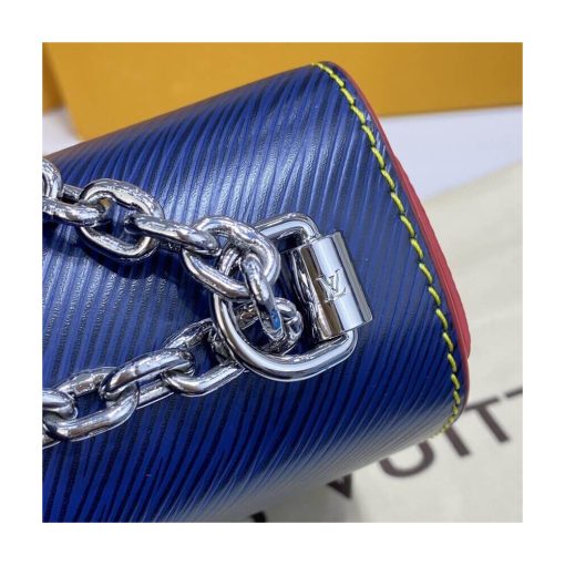 Louis Vuitton Epi Leather Twist MM M50282 Navy Blue/Red - Image 9