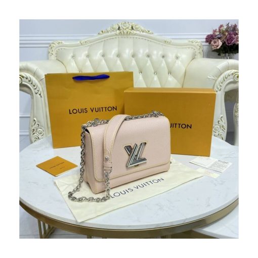Louis Vuitton Epi Leather Twist MM M50282 Rose Ballerine - Image 5
