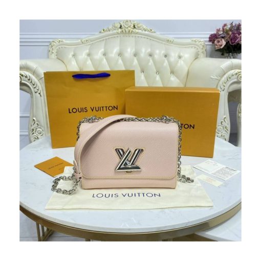 Louis Vuitton Epi Leather Twist MM M50282 Rose Ballerine - Image 6