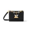 Louis Vuitton Epi Leather Twist MM with Monogram Flowers Chain White