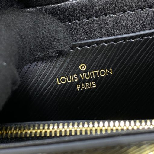 Louis Vuitton Epi Leather Twist MM with Monogram Flowers Chain Black - Image 10