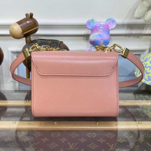 Louis Vuitton Epi Leather Twist PM with Monogram Flowers Chain Green - Image 21
