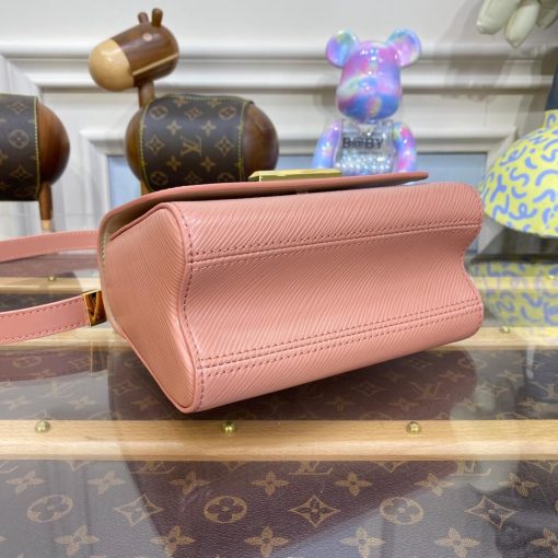 Louis Vuitton Epi Leather Twist PM with Monogram Flowers Chain Green - Image 23