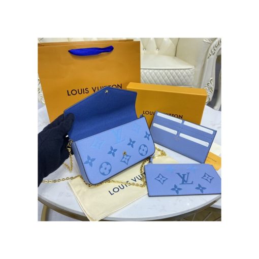 Louis Vuitton Felicie Pochette M80489 Blue - Image 9