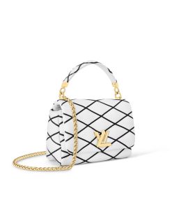 Louis Vuitton GO-14 MM Bag M22890 White/Black
