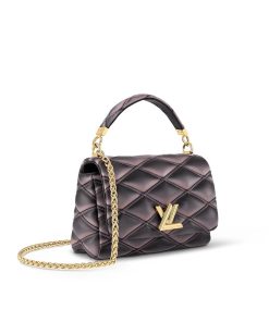 Louis Vuitton GO-14 MM Bag M23569 Black/Pink