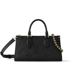 Louis Vuitton Grained Cowhide Leather OnTheGo East West Bag M23698 M23640 Black