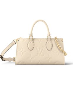 Louis Vuitton Grained Cowhide Leather OnTheGo East West Bag M23698 M23640 White