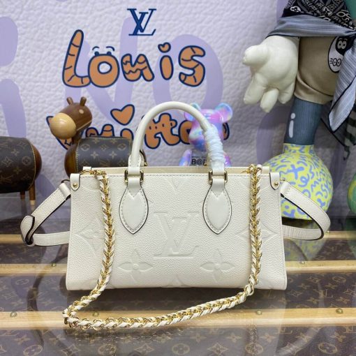 Louis Vuitton Grained Cowhide Leather OnTheGo East West Bag M23698 M23640 White - Image 6