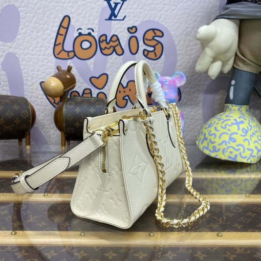 Louis Vuitton Grained Cowhide Leather OnTheGo East West Bag M23698 M23640 White - Image 8