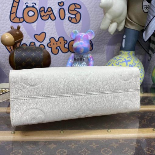 Louis Vuitton Grained Cowhide Leather OnTheGo East West Bag M23698 M23640 White - Image 9