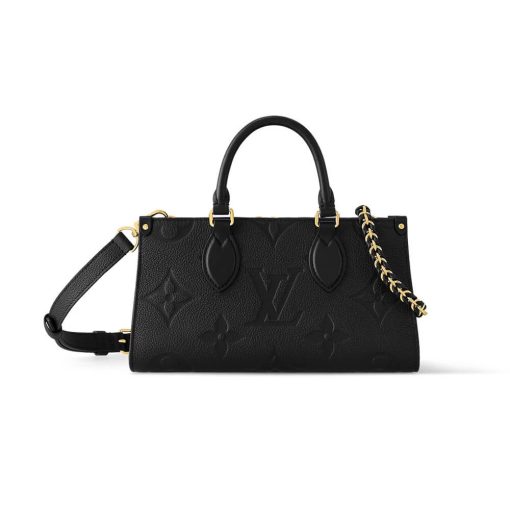 Louis Vuitton Grained Cowhide Leather OnTheGo East West Bag M23698 M23640 Black