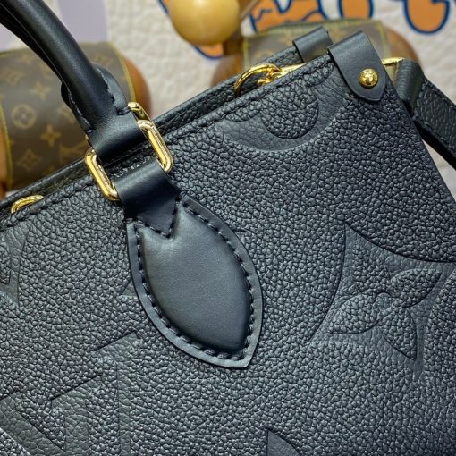 Louis Vuitton Grained Cowhide Leather OnTheGo East West Bag M23698 M23640 Black - Image 6