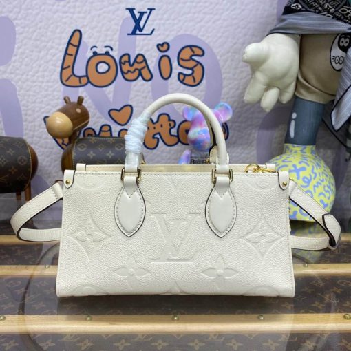 Louis Vuitton Grained Cowhide Leather OnTheGo East West Bag M23698 M23640 White - Image 7
