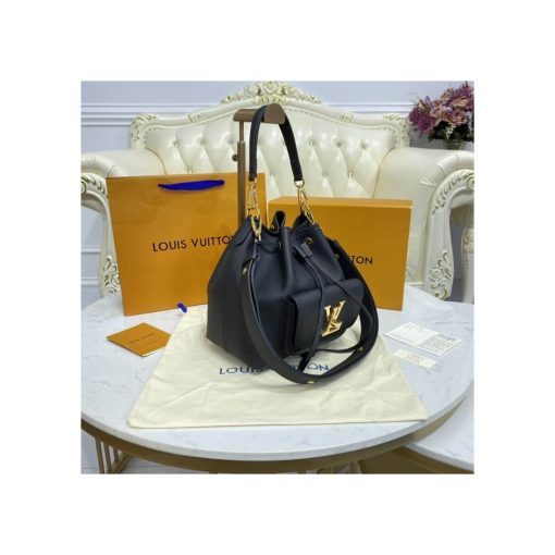 Louis Vuitton Lockme Bucket M57687 M57688 M57689 Black - Image 5