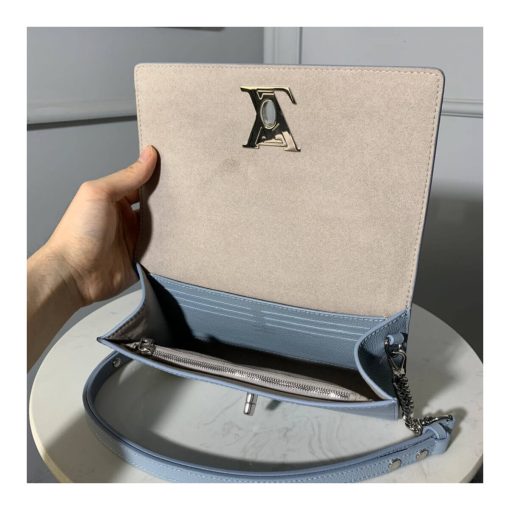 Louis Vuitton Lockme Clutch M56087 M56088 M56136 Light Blue - Image 11